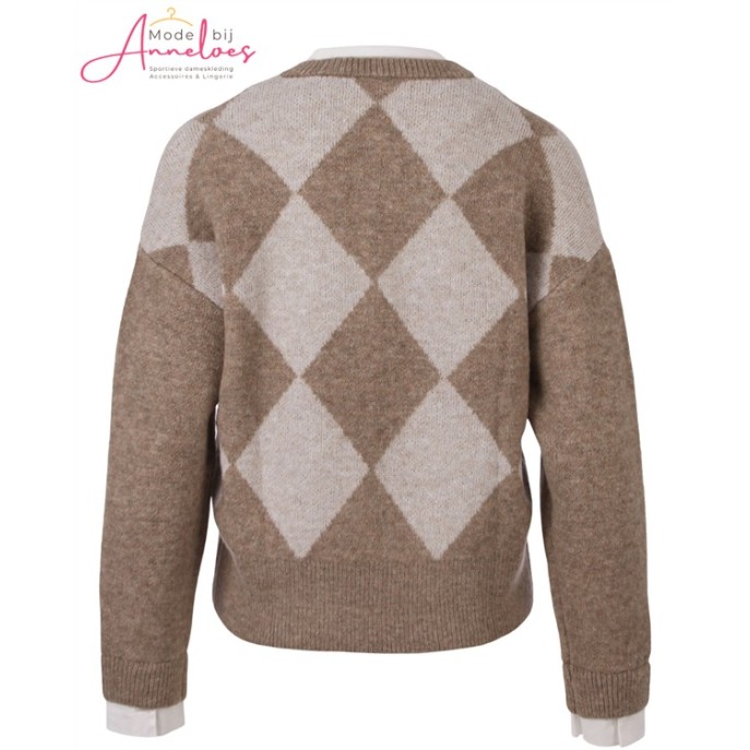 Enjoy pullover-890644-521-beige ecru-strass Enjoy pullover-890644-521-beige ecru-strass